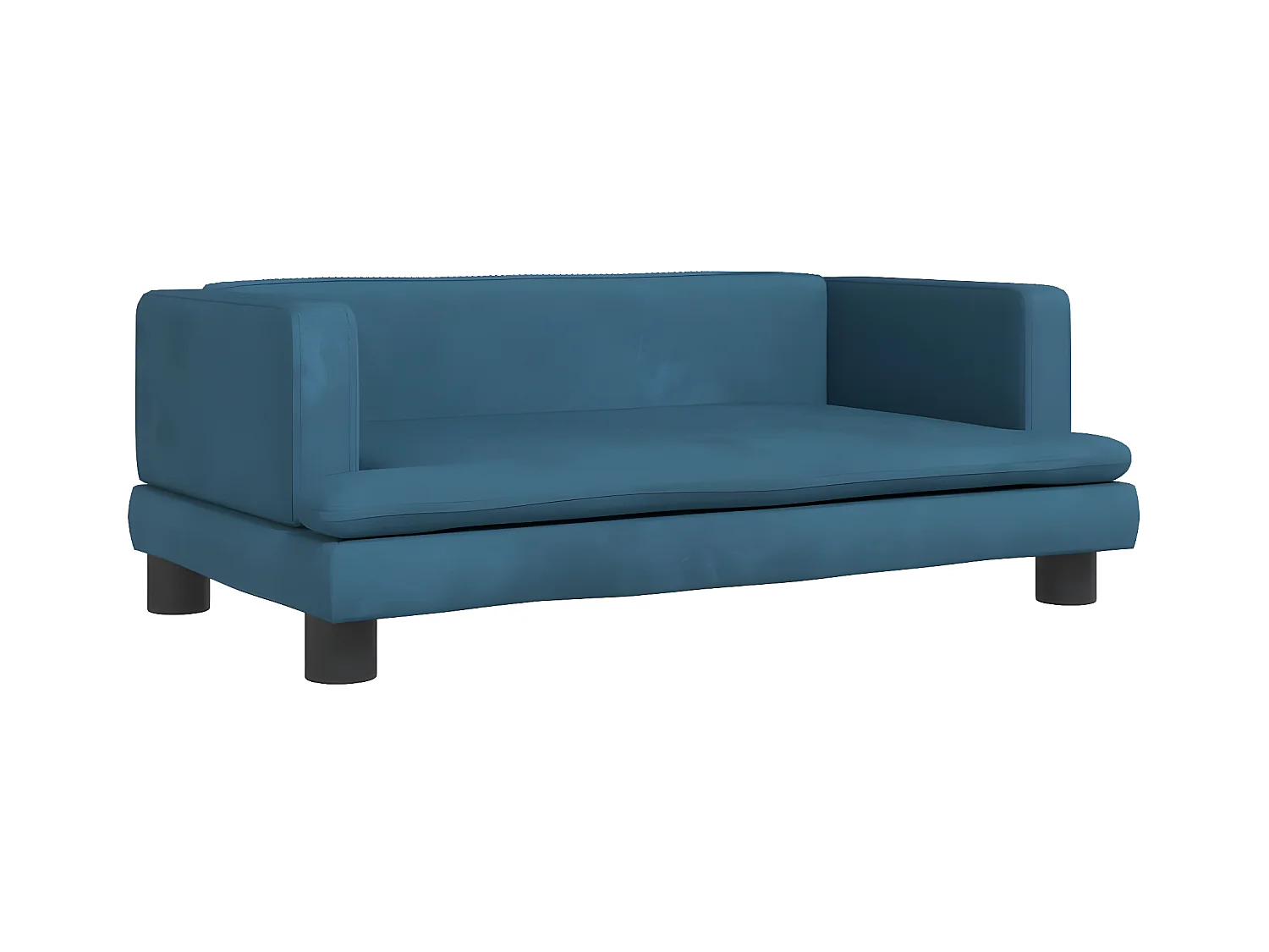 Canapé pour chien bleu 80x45x30 cm velours RG3Q26413