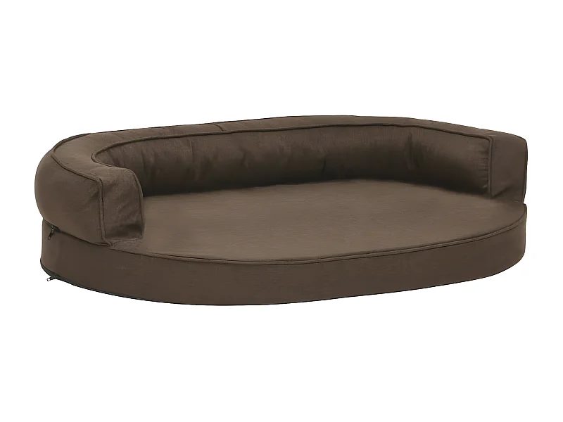 Cama para cães ergonómica 75x53 cm aspeto linho castanho PT214738