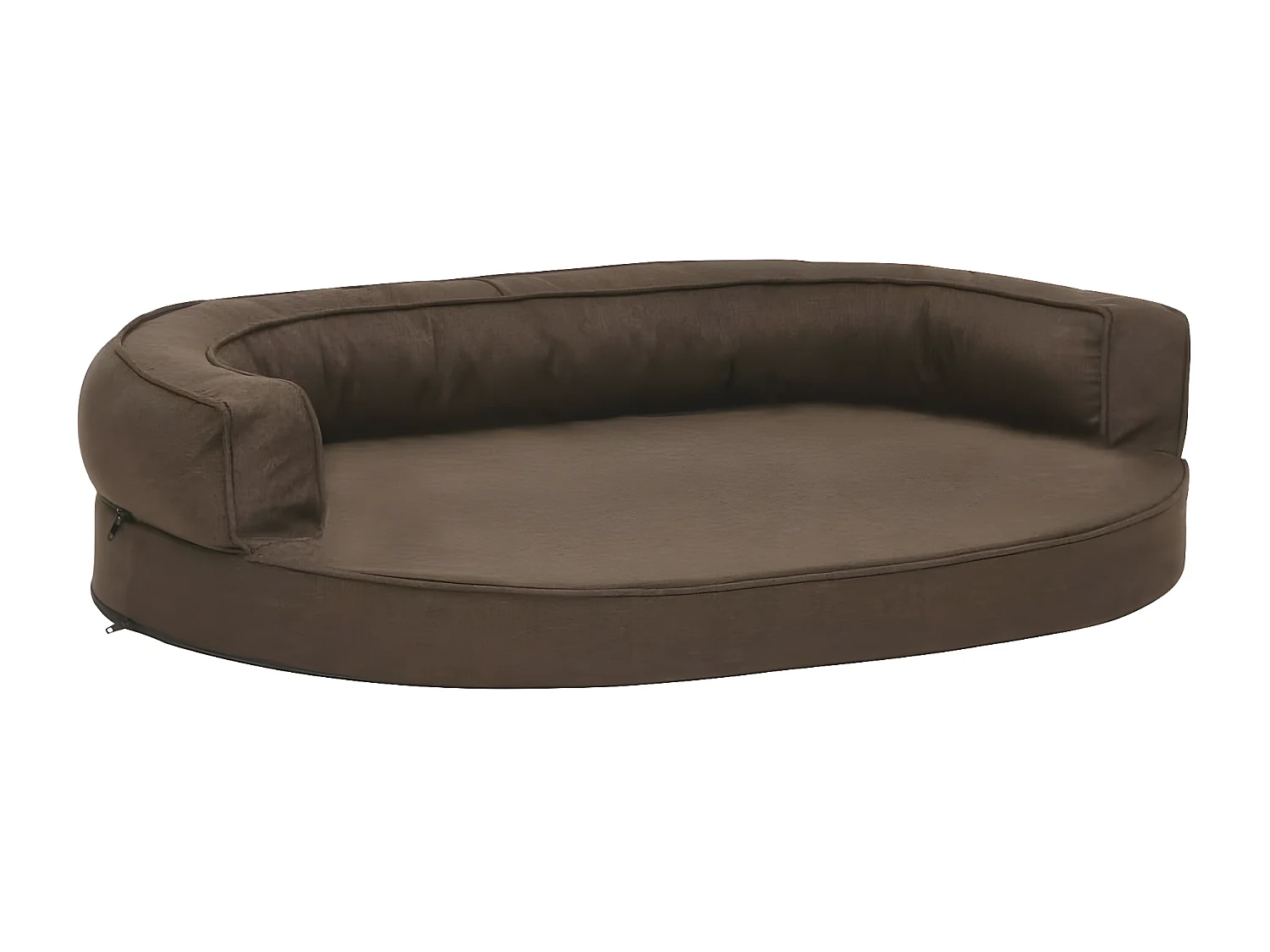Cama para cães ergonómica 75x53 cm aspeto linho castanho PT214738