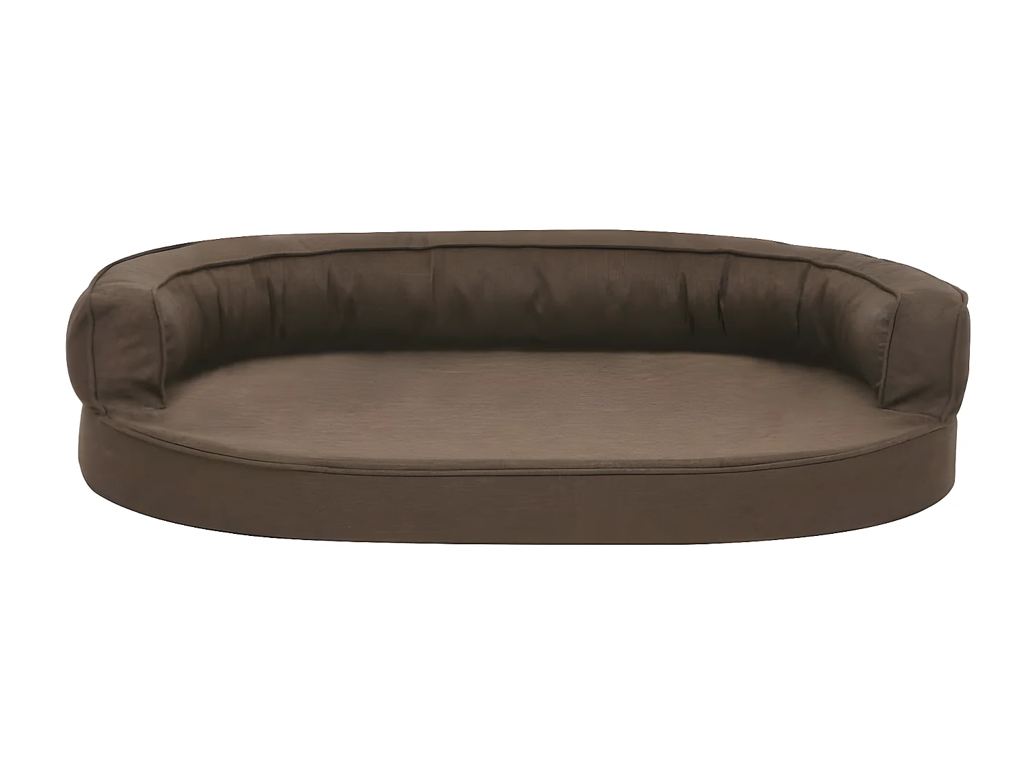 Cama para cães ergonómica 75x53 cm aspeto linho castanho PT214738