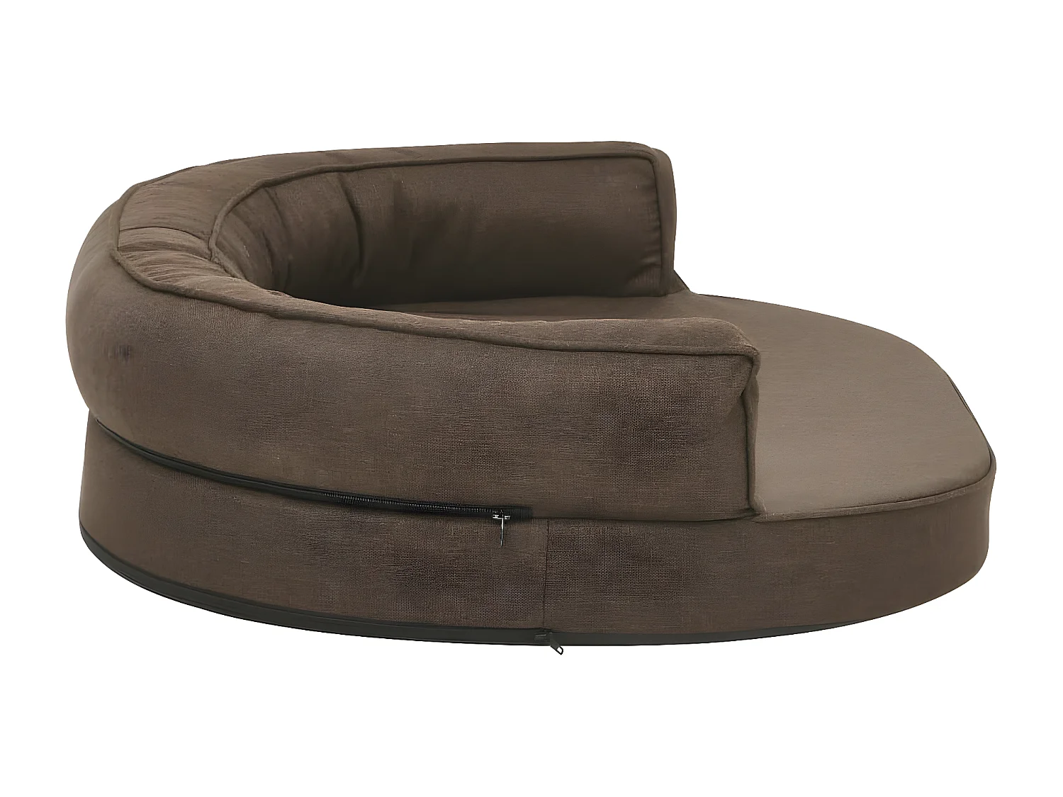 Cama para cães ergonómica 75x53 cm aspeto linho castanho PT214738