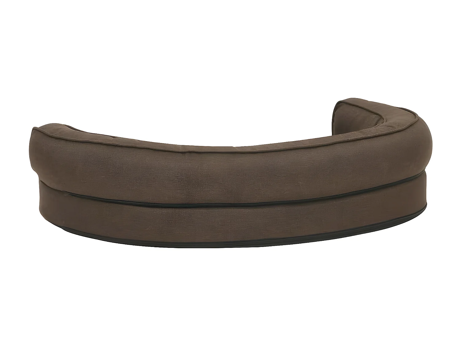 Cama para cães ergonómica 75x53 cm aspeto linho castanho PT214738