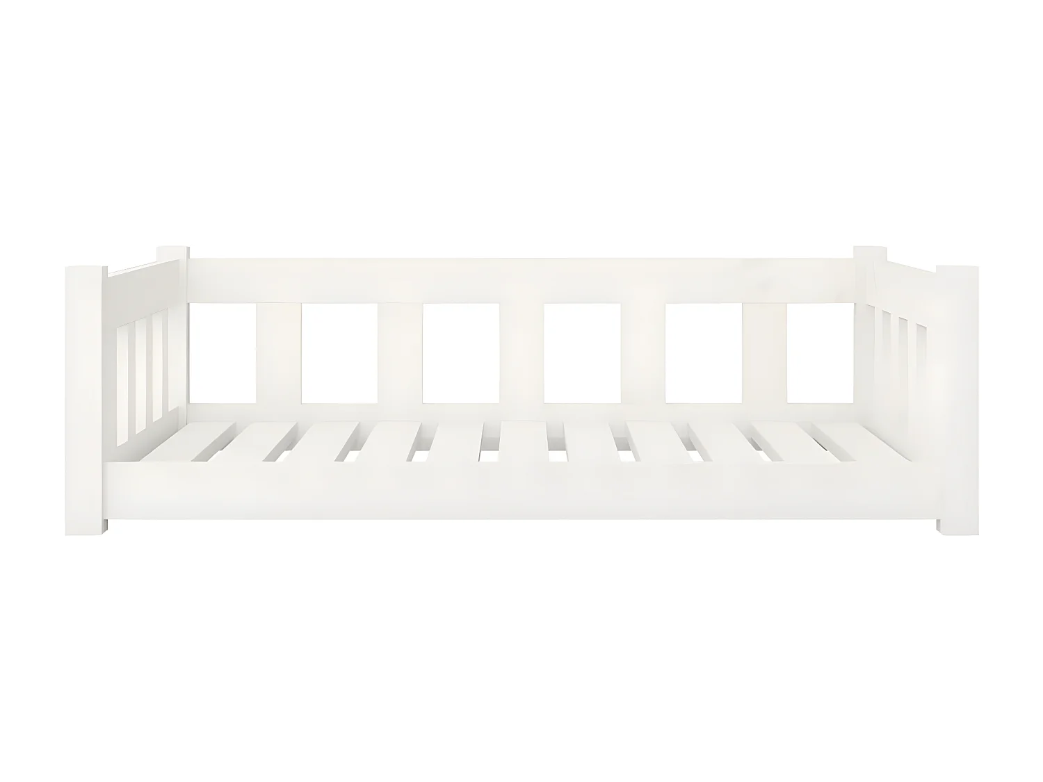 Cama para cães 95,5x65,5x28 cm madeira de pinho maciça branco PT939524