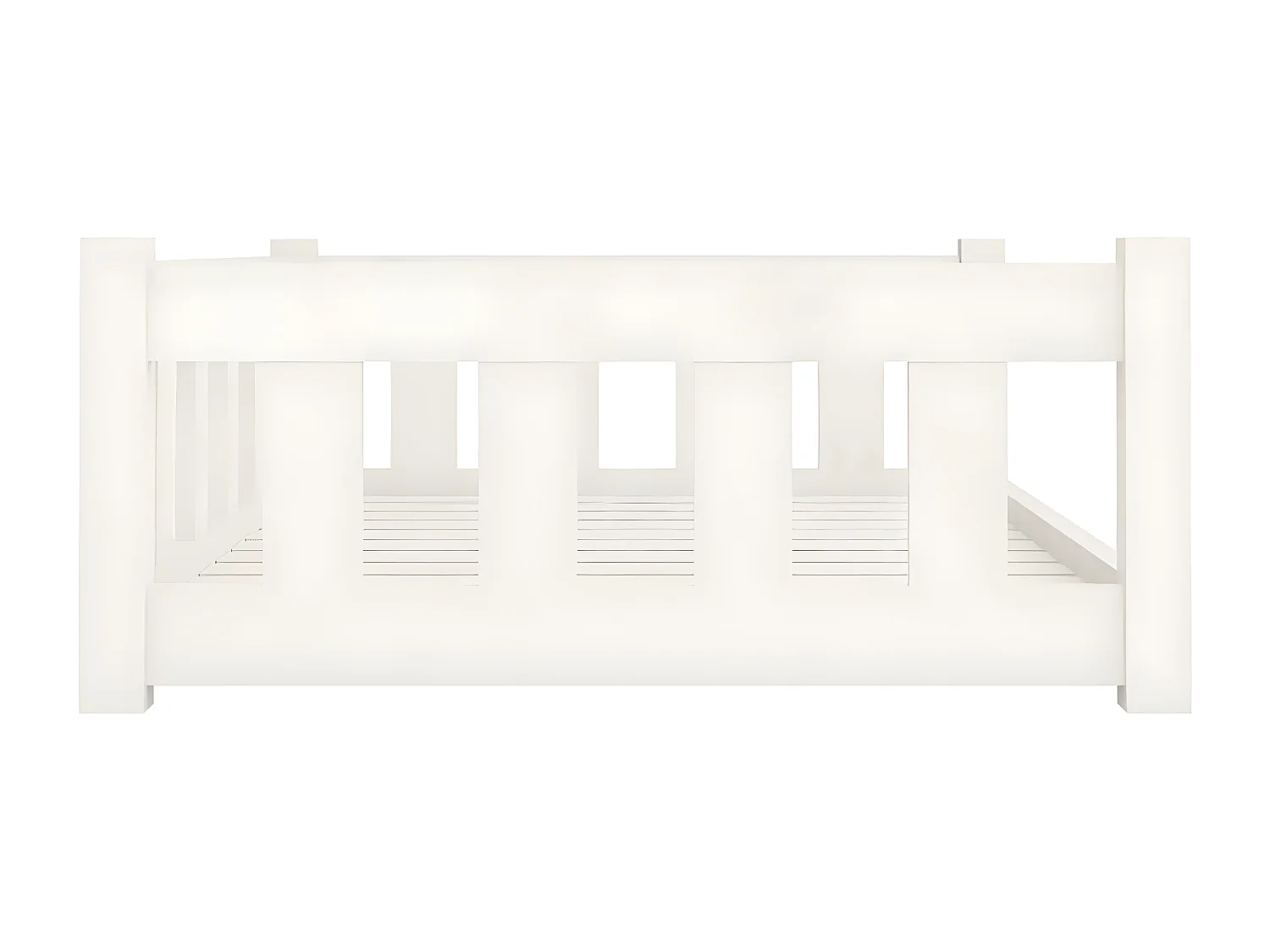 Canapé pour chien blanc 95,5x65,5x28 cm bois de pin solide RG3Q24493