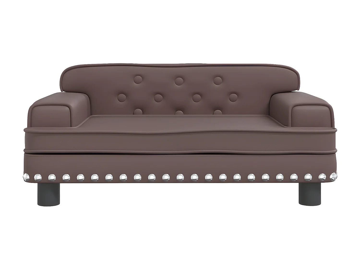 Cama para cães 70x45x30 cm couro artificial castanho PT255466