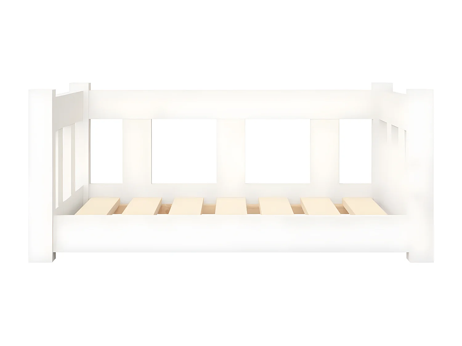 Cama para cães 65,5x50,5x28 cm madeira de pinho maciça branco PT192767
