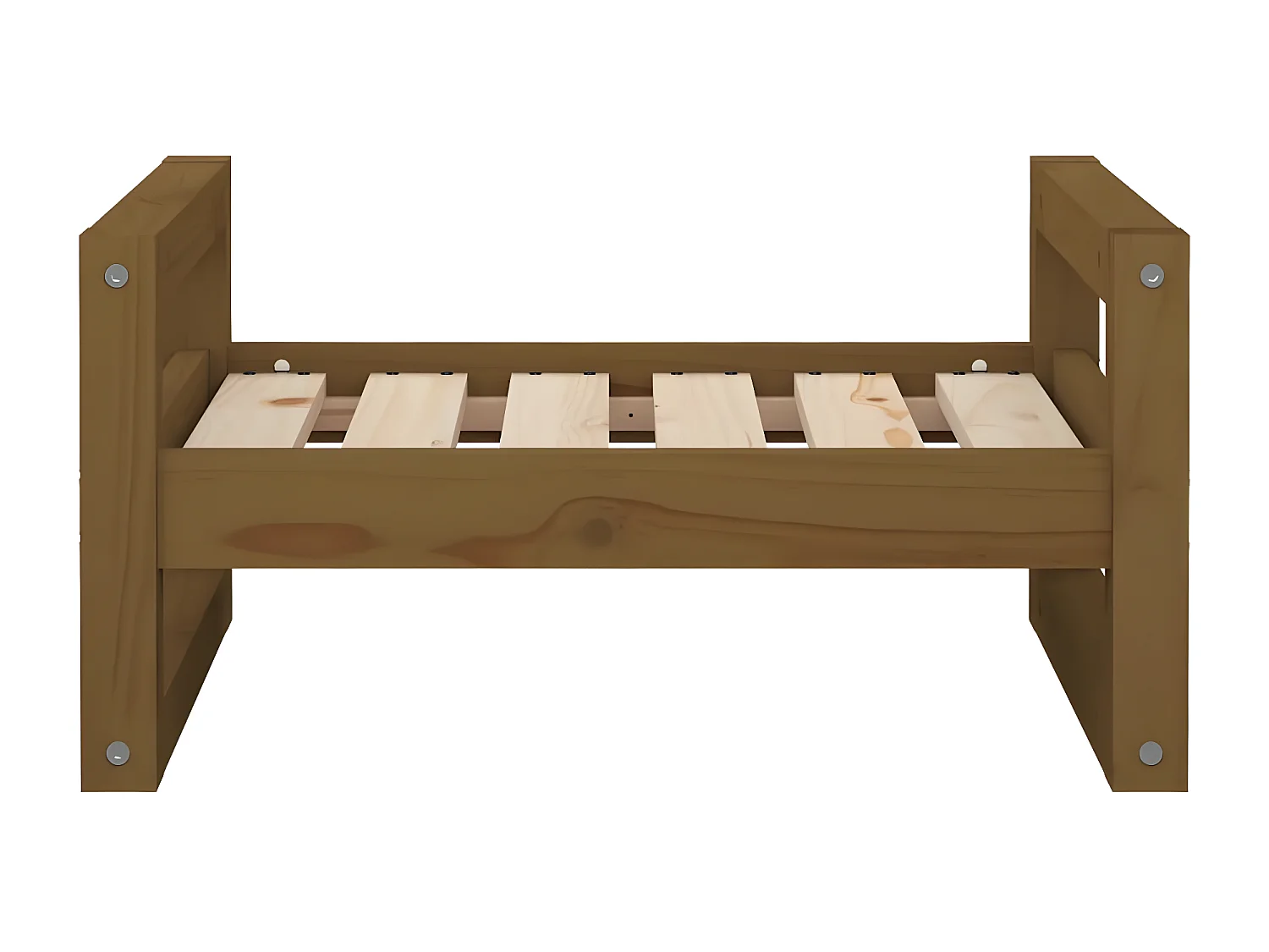 Cama p/ cães 55,5x45,5x28 cm madeira pinho maciça castanho mel PT161106