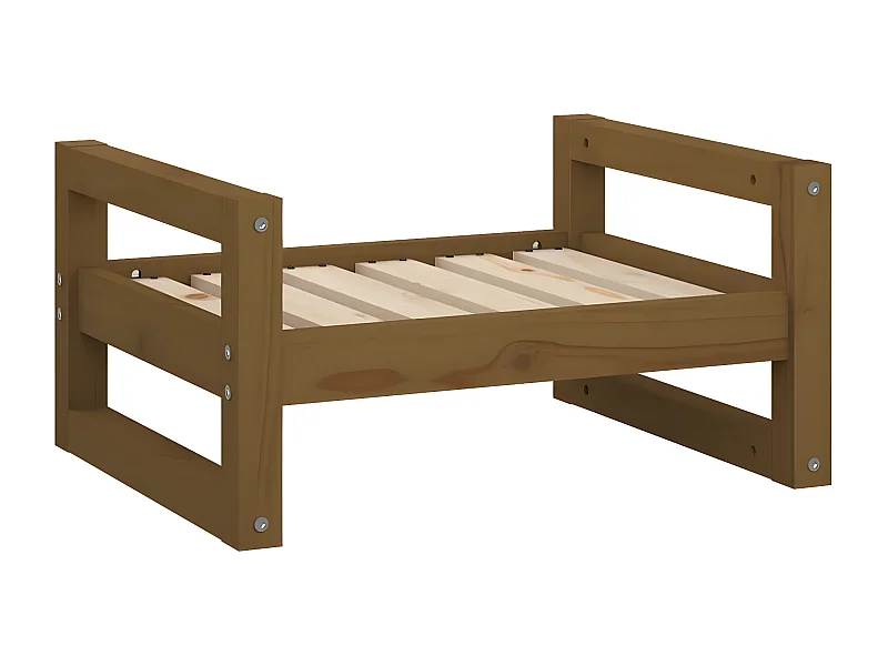 Canapé pour chien Marron miel 55,5x45,5x28 cm Bois de pin solide RG3Q96529