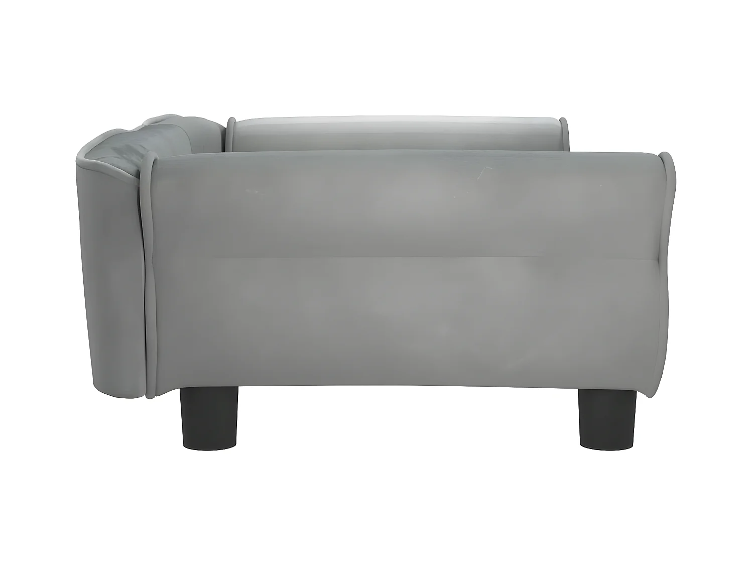 Canapé pour chien gris clair 95x55x30 cm velours RG3Q97987