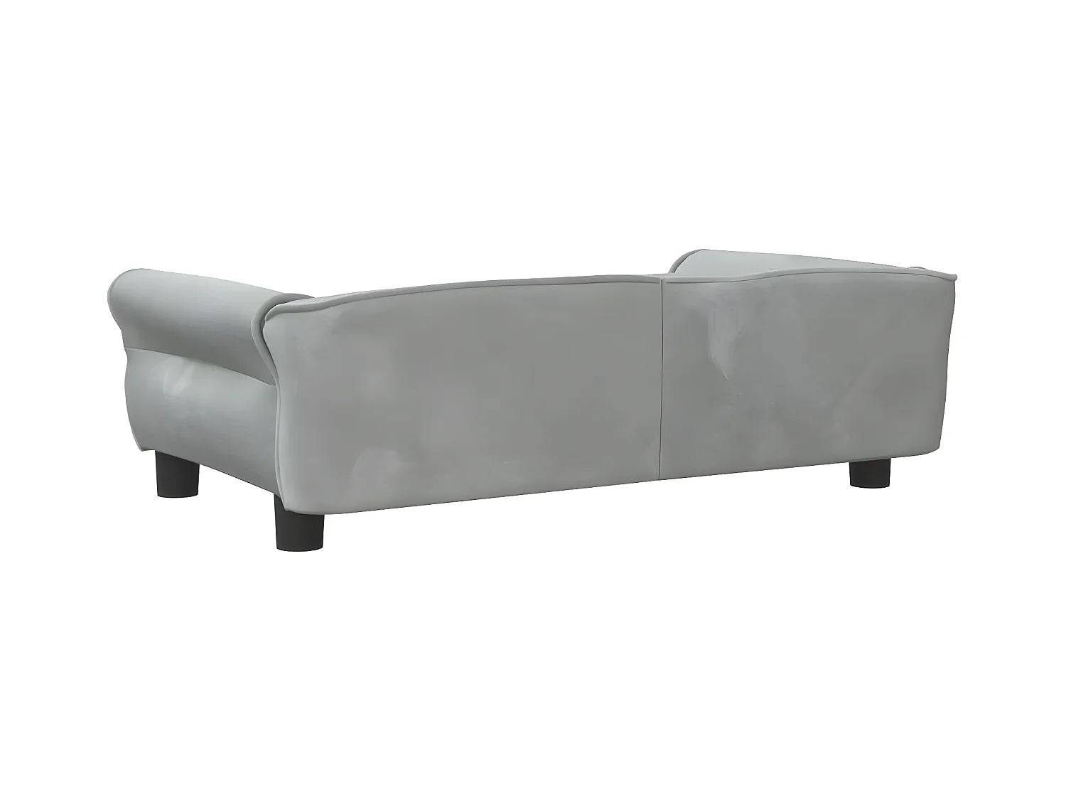 Canapé pour chien gris clair 95x55x30 cm velours RG3Q97987