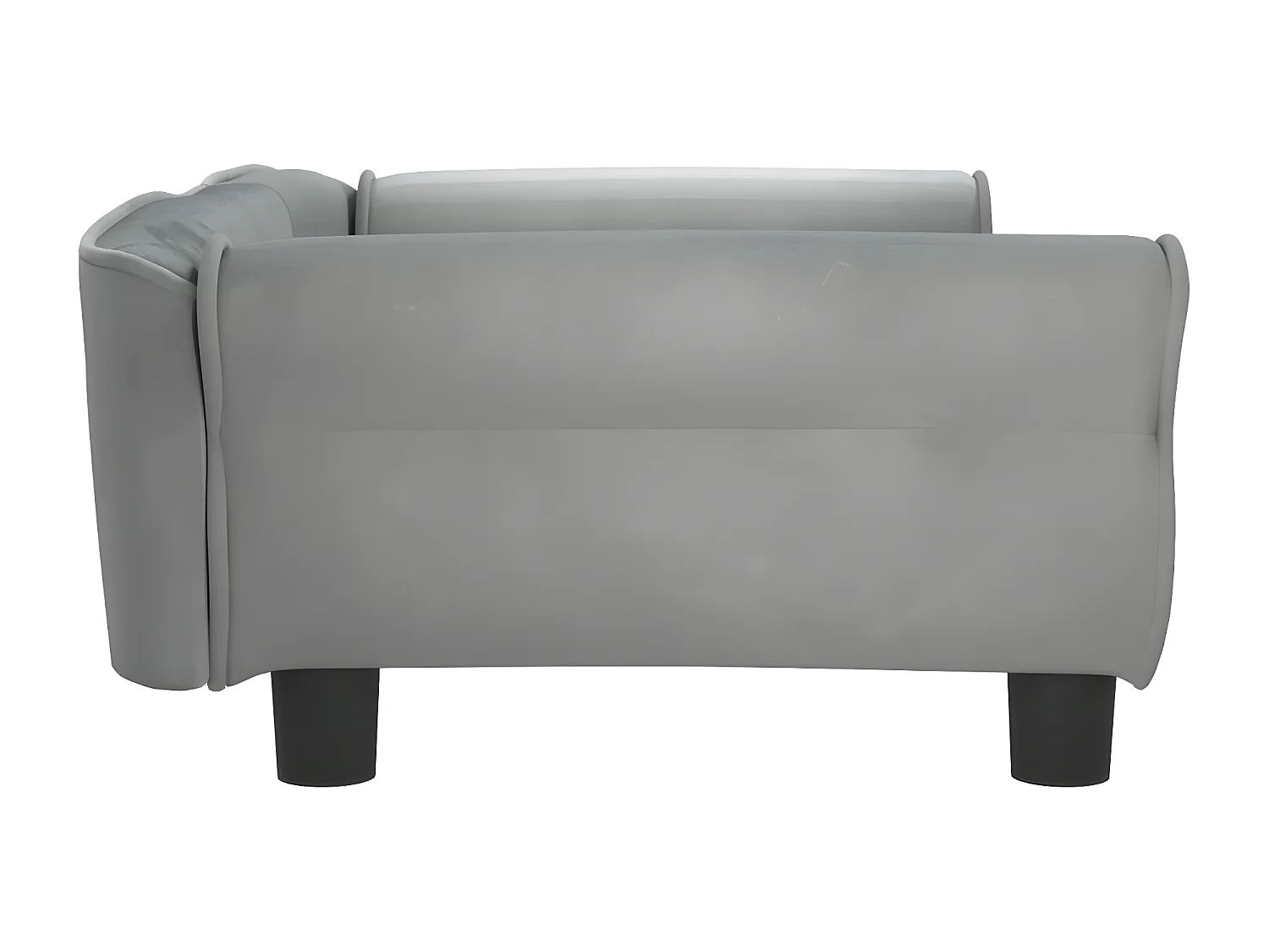 Canapé pour chien gris clair 95x55x30 cm velours RG3Q97987