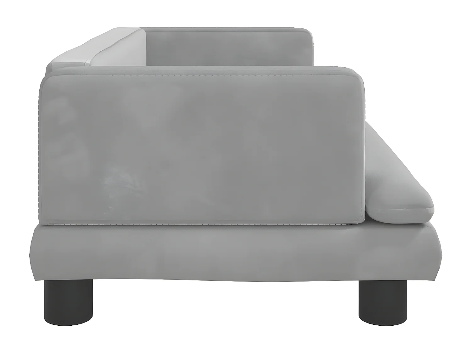 Cama para perros de terciopelo gris claro 80x45x30 cm ES399269