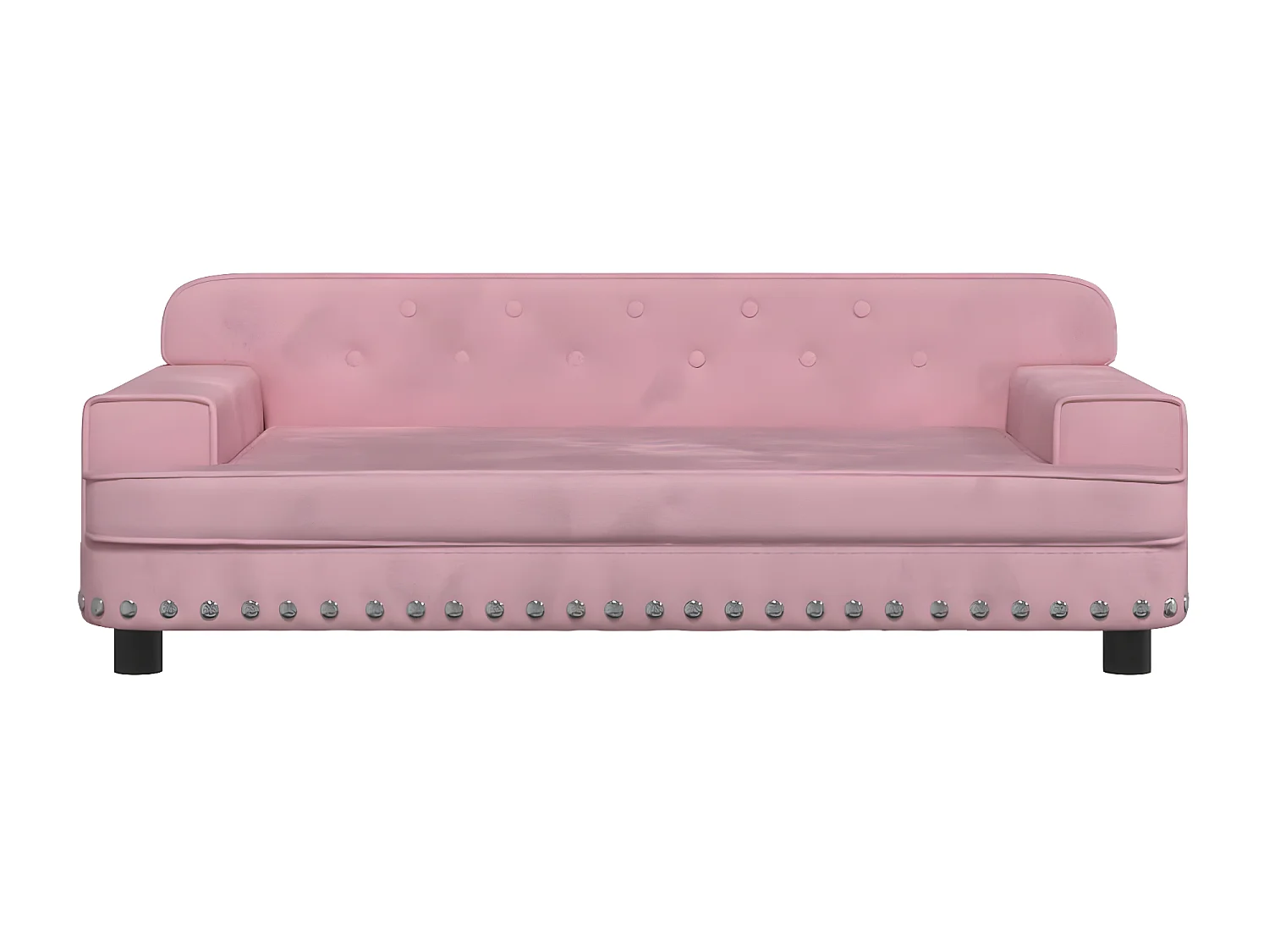 Cama para perros de terciopelo rosa 90x53x30 cm ES219441