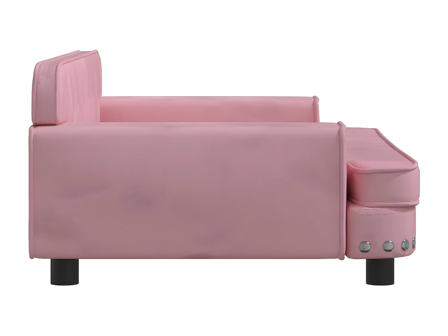Cama para perros de terciopelo rosa 90x53x30 cm ES219441