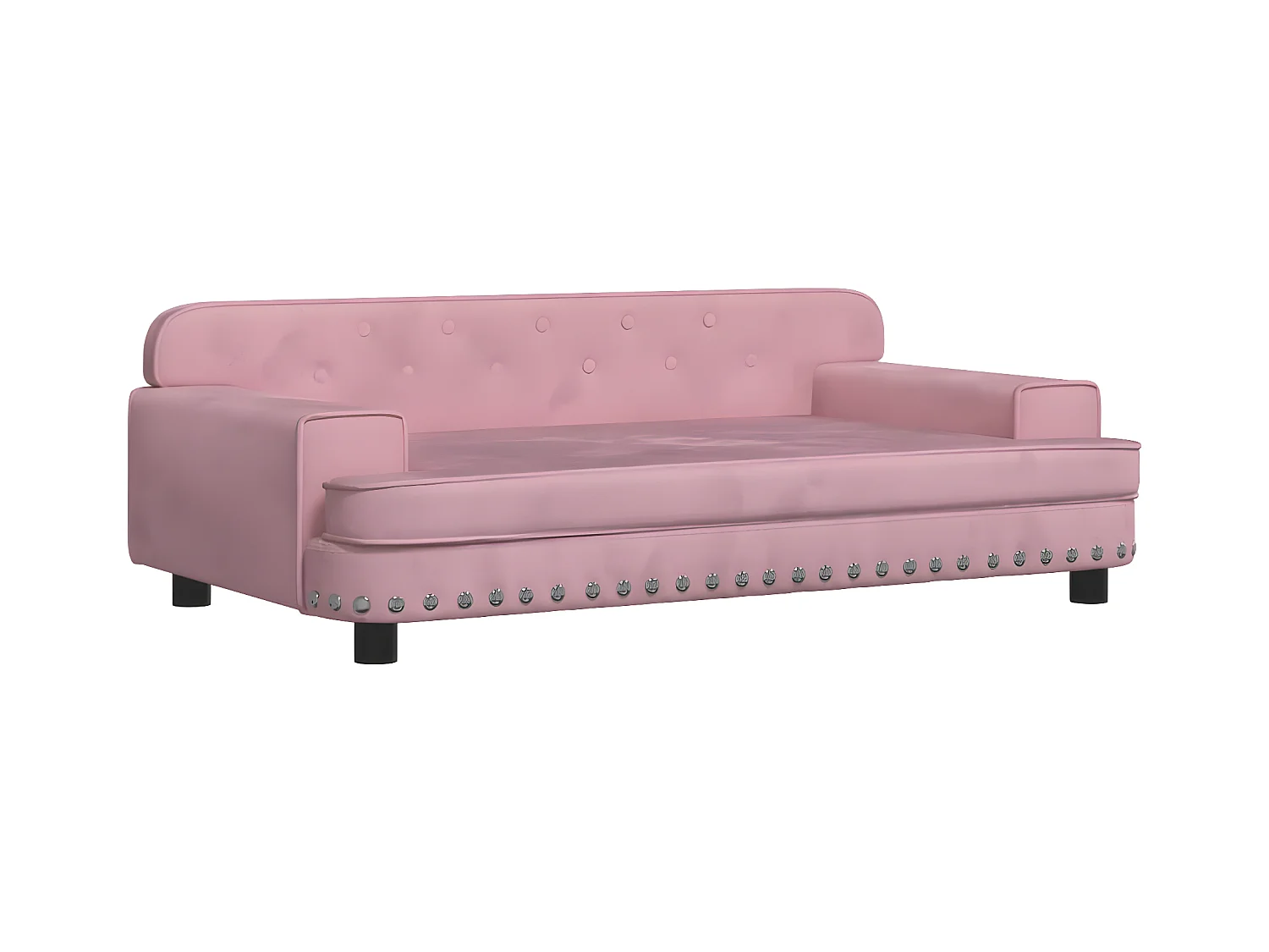 Canapé pour chien rose 90x53x30 cm velours RG3Q35210