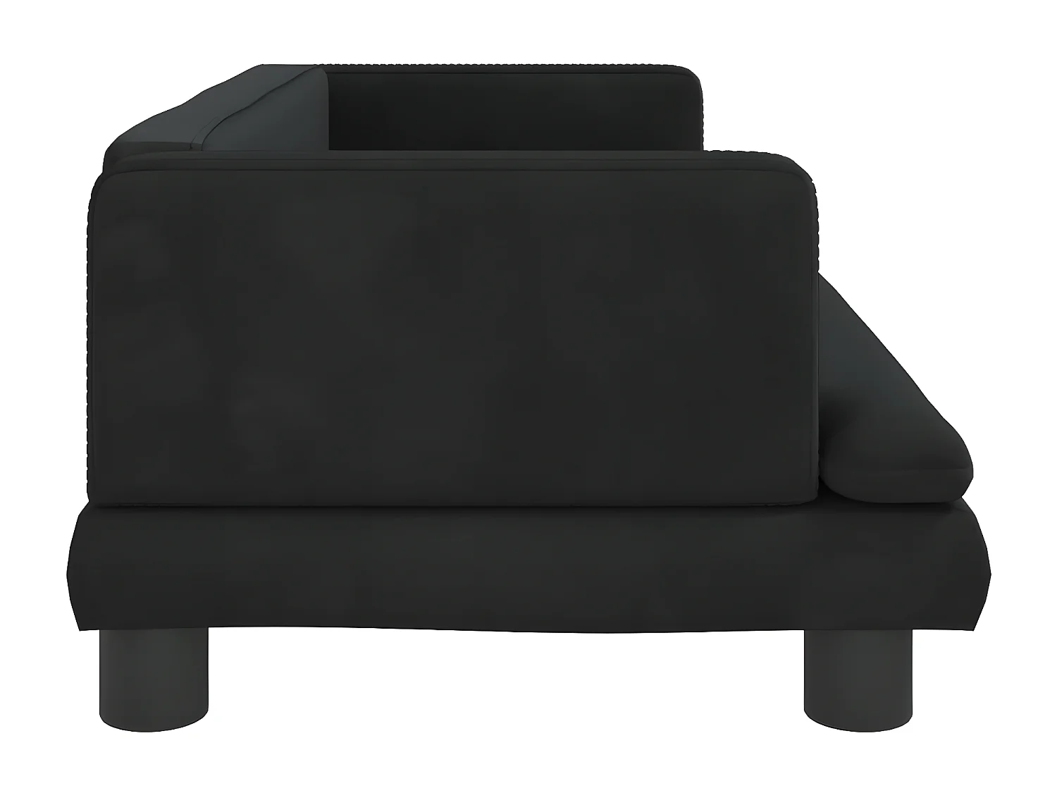 Cama para perros de terciopelo negro 80x45x30 cm ES371481