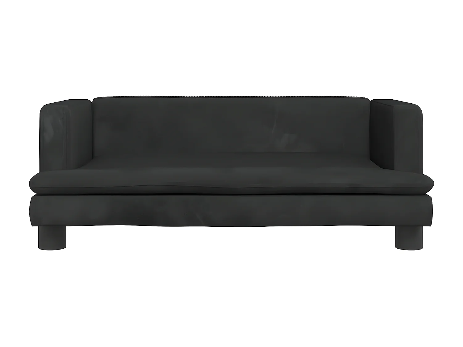 Cama para perros de terciopelo negro 80x45x30 cm ES371481