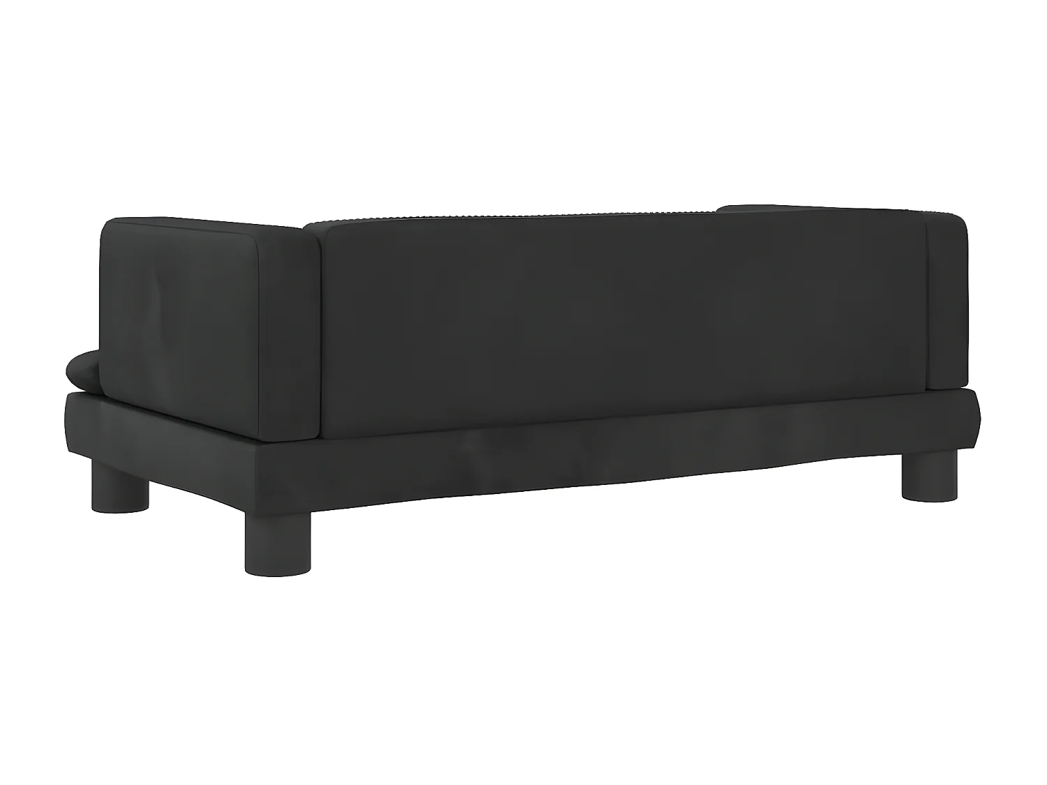 Cama para perros de terciopelo negro 80x45x30 cm ES371481