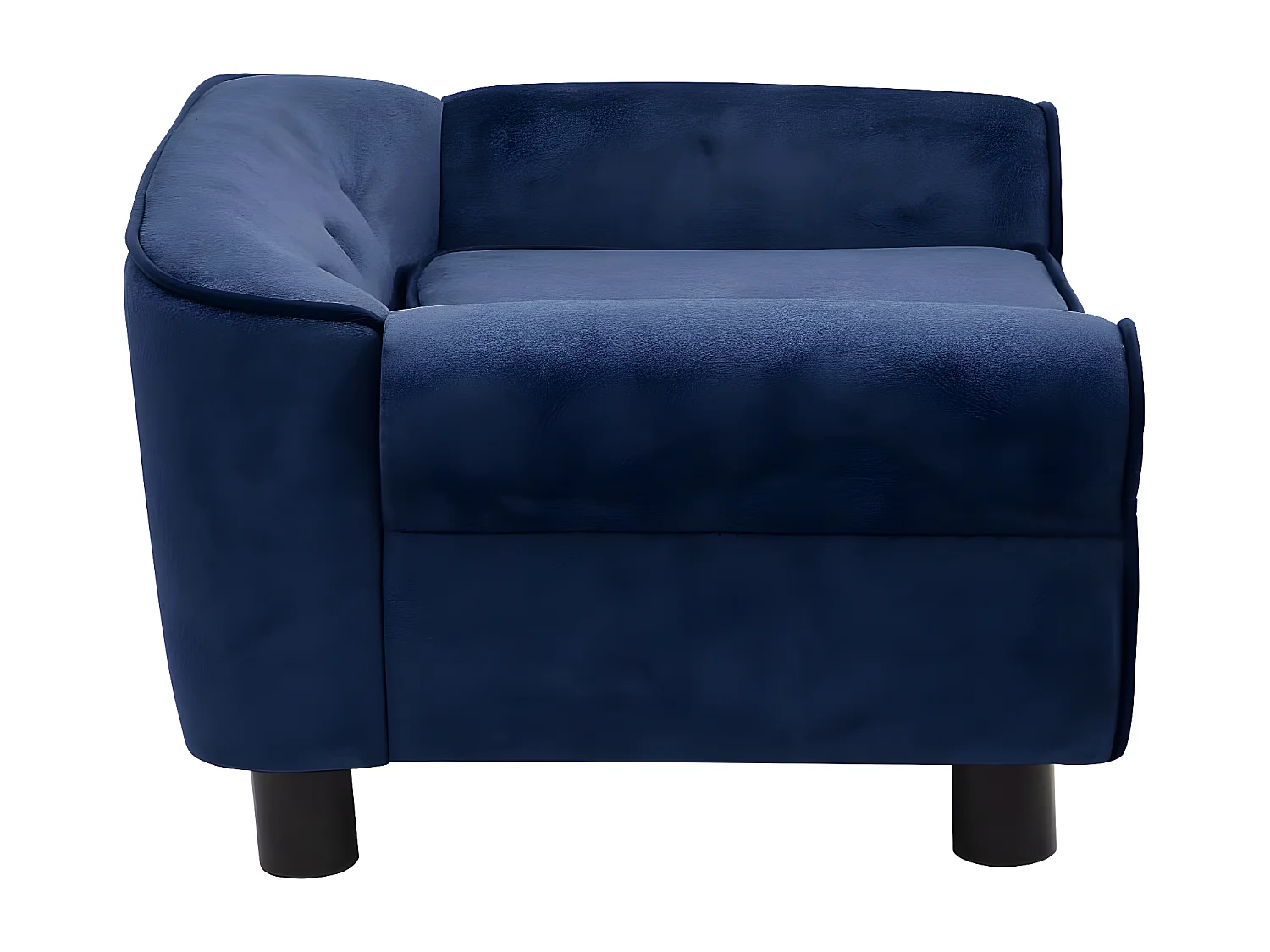 Sofá para perros felpa azul 72x45x30 cm ES351901