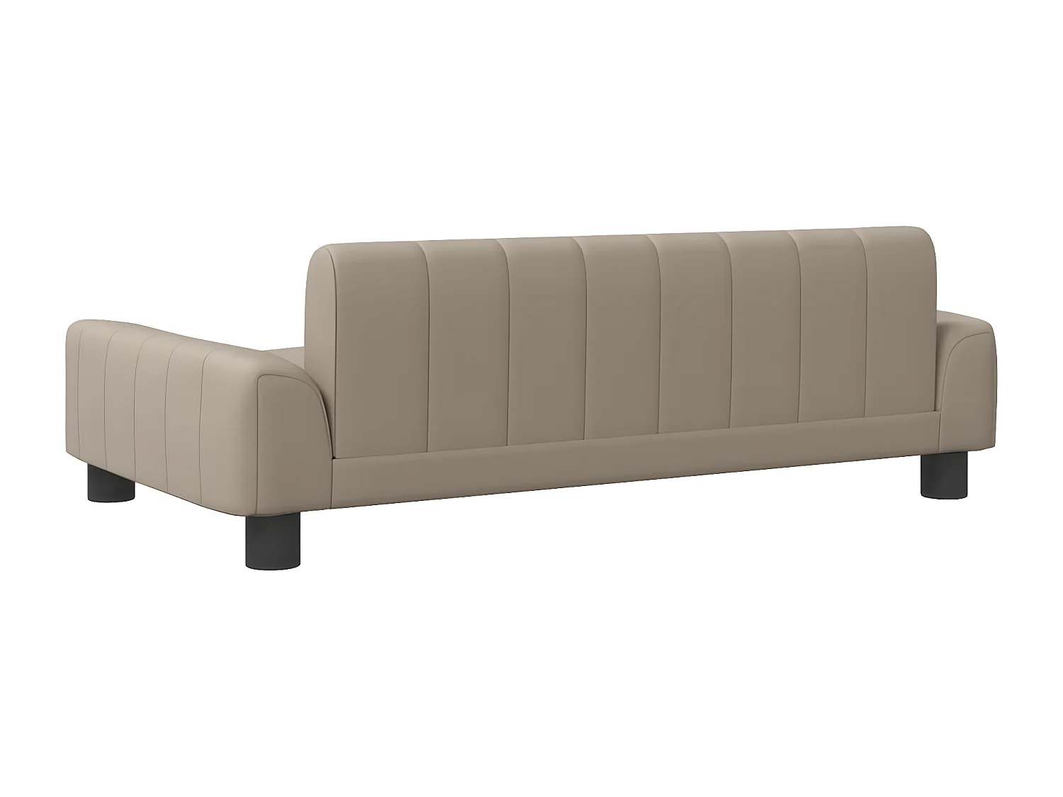 Cama para perros de cuero sintético color capuchino 90x53x30 cm ES362728