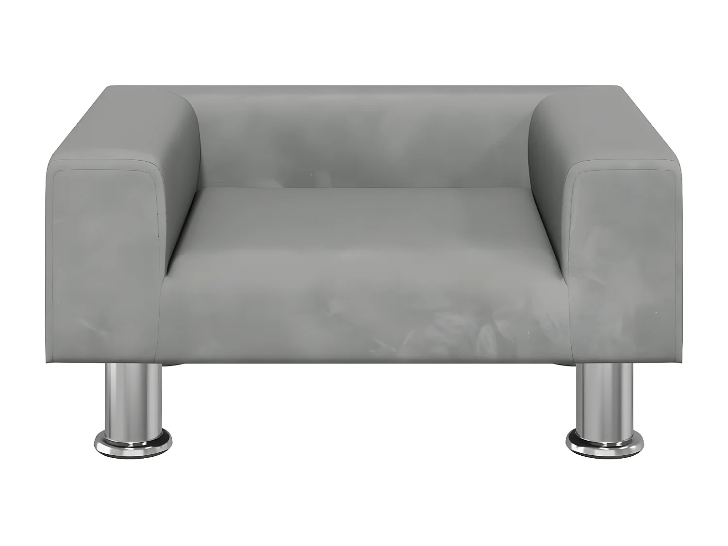 Cama para perros de terciopelo gris claro 50x40x26,5 cm ES791521