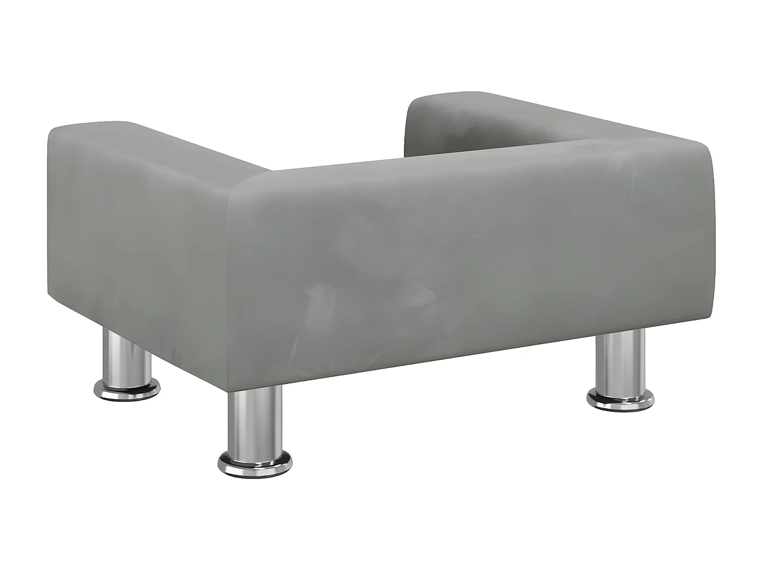 Cama para perros de terciopelo gris claro 50x40x26,5 cm ES791521