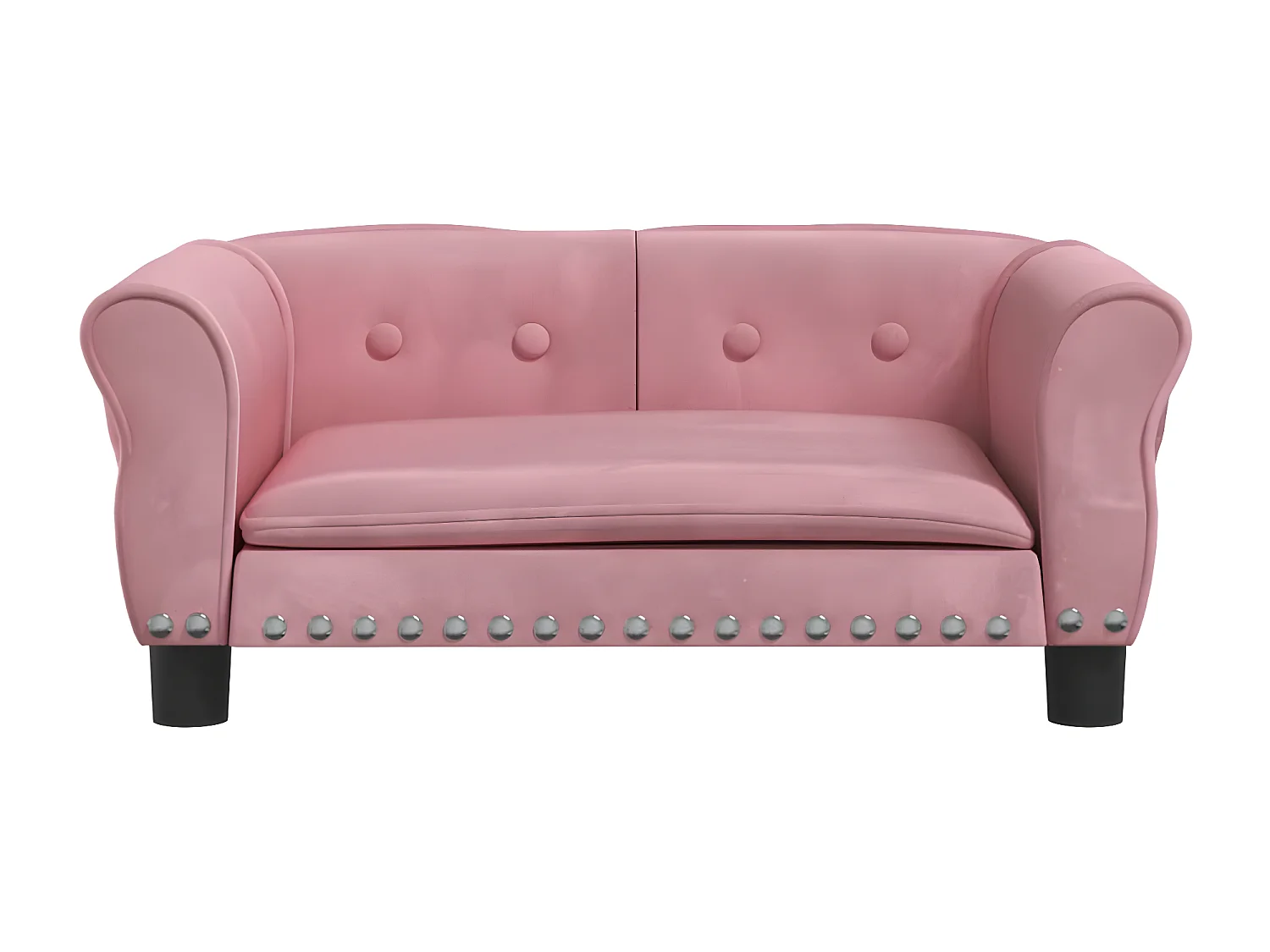 Canapé pour chien rose 70x45x30 cm velours RG3Q23575