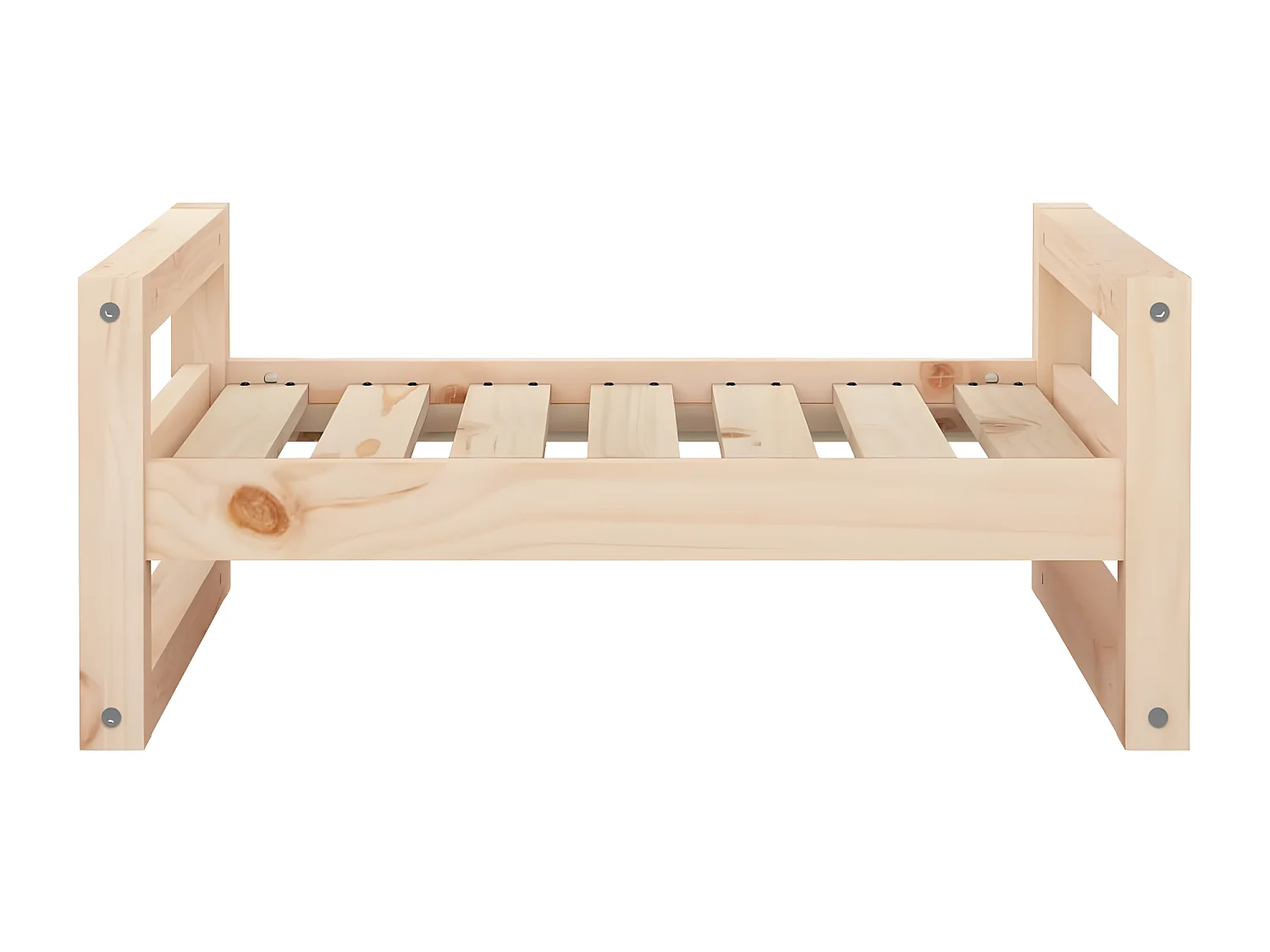 Cama para perros madera maciza de pino 65,5x50,5x28 cm ES342719