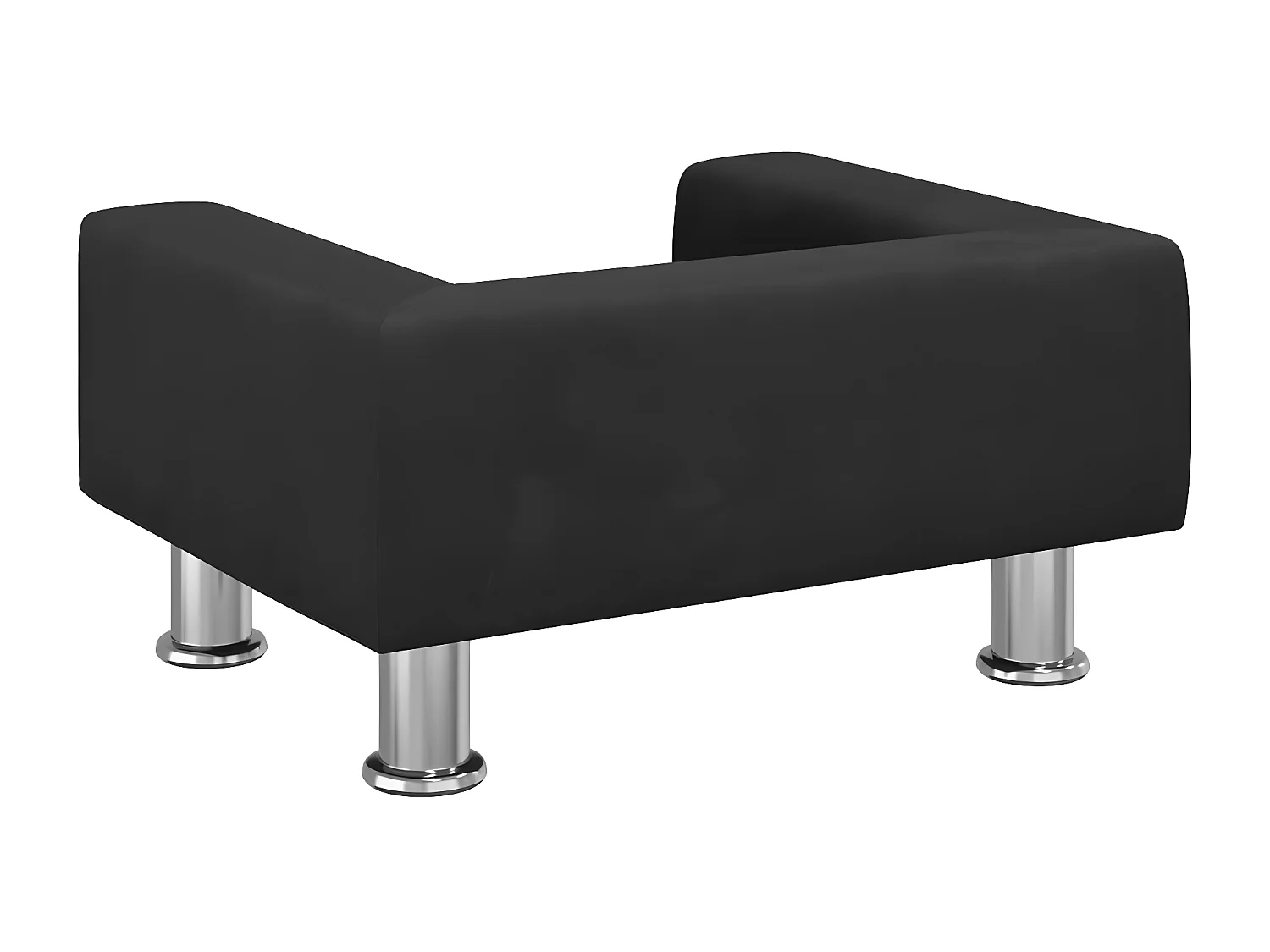 Cama para perros de terciopelo negra 50x40x26,5 cm ES991890