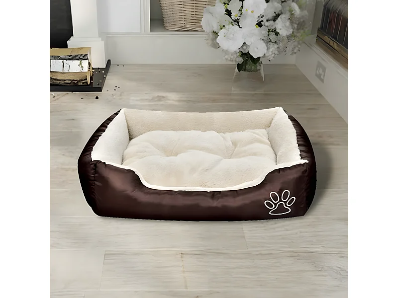 Cama para cães quente com almofadão acolchoado M PT805756