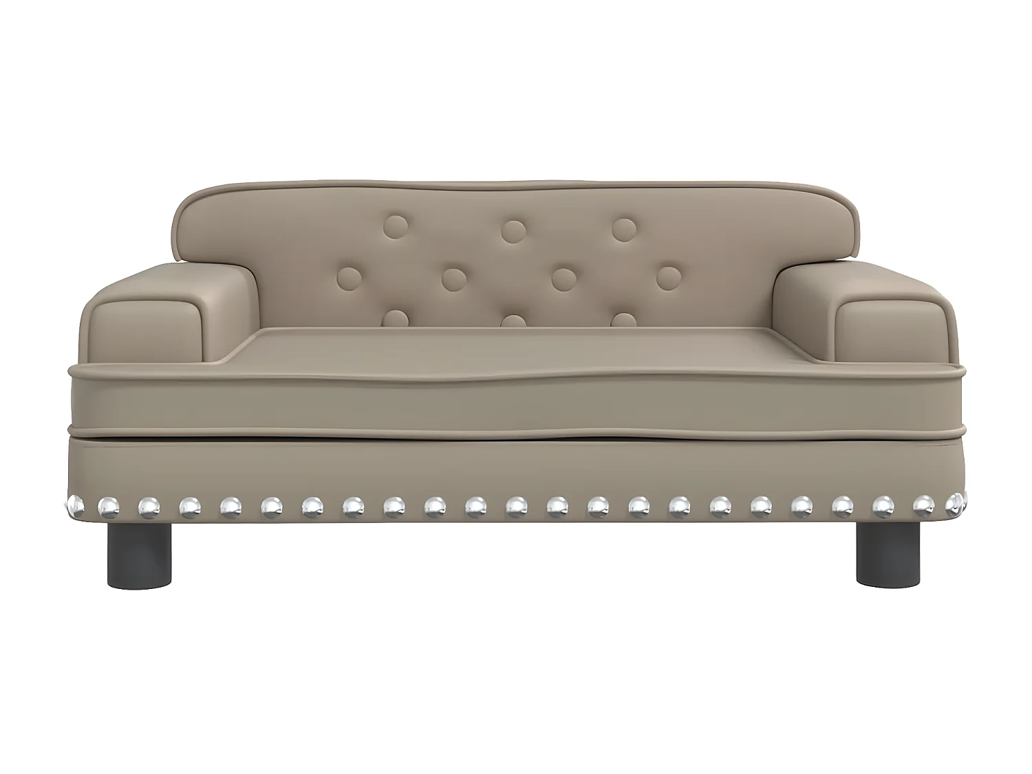 Cama para cães 70x45x30 cm couro artificial cappuccino PT581859