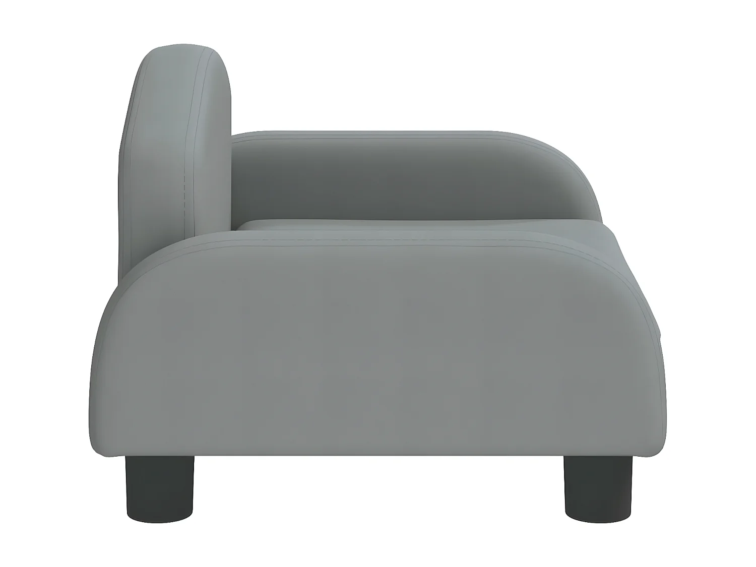 Canapé pour chien gris clair 50x40x30 cm tissu RG3Q90476