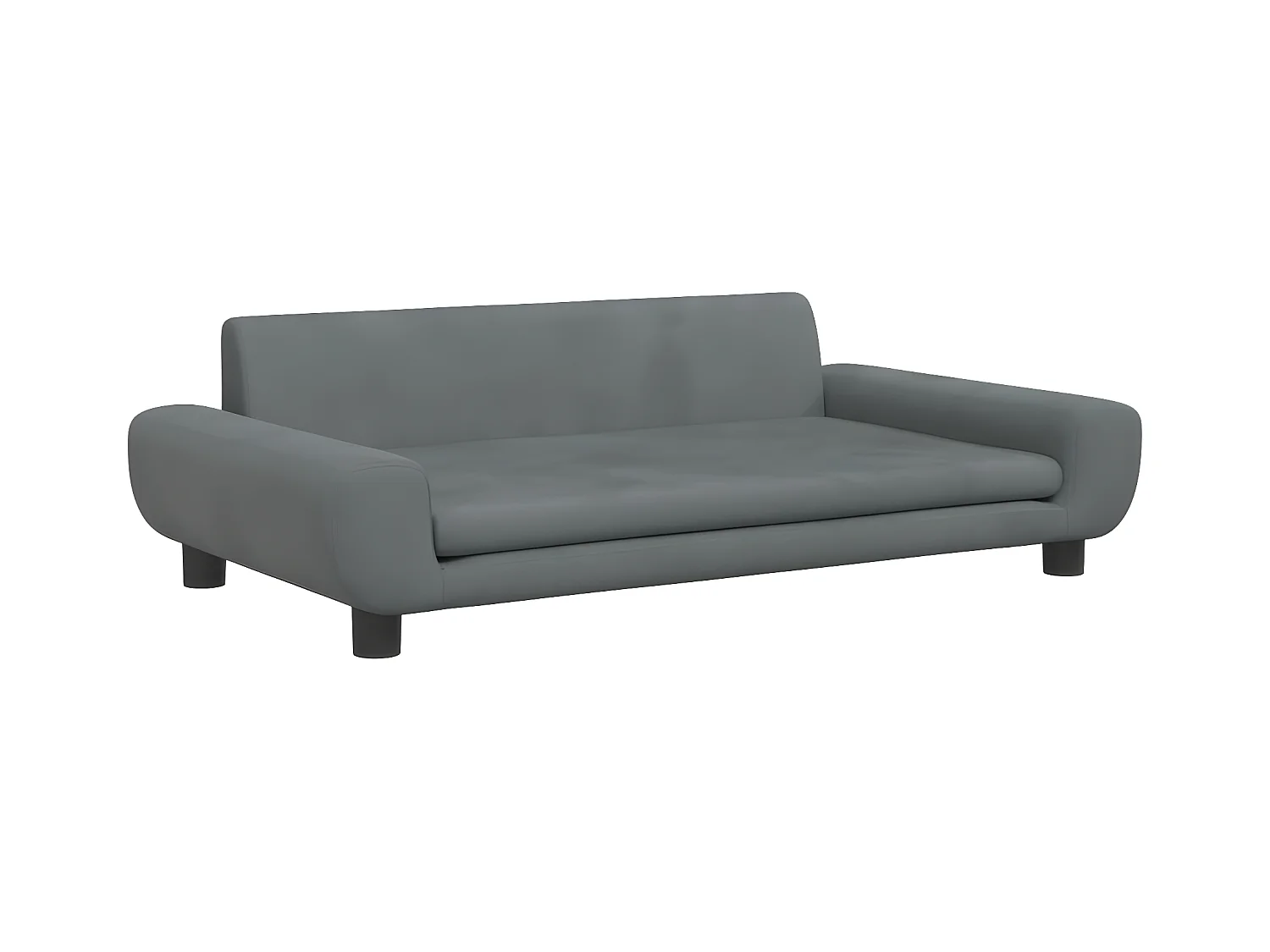 Canapé pour chien gris foncé 100x54x33 cm velours RG3Q12370