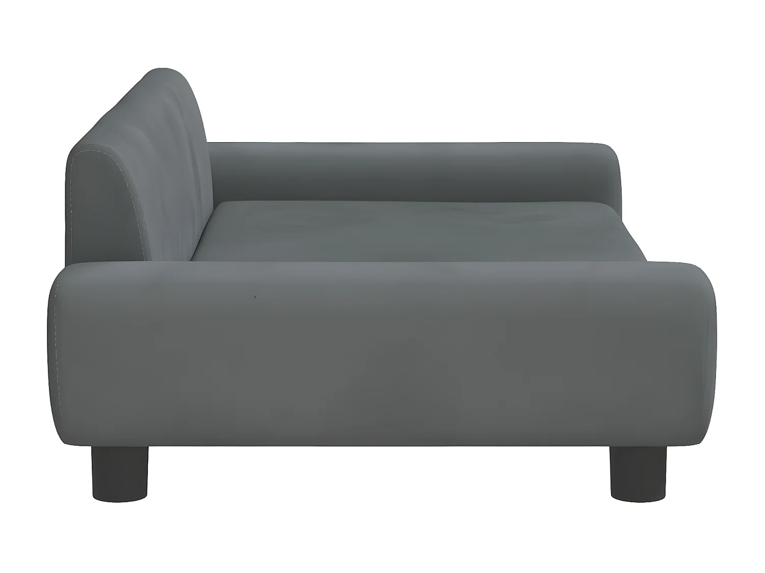 Cama para cães 100x54x33 cm veludo cinzento-escuro PT278389