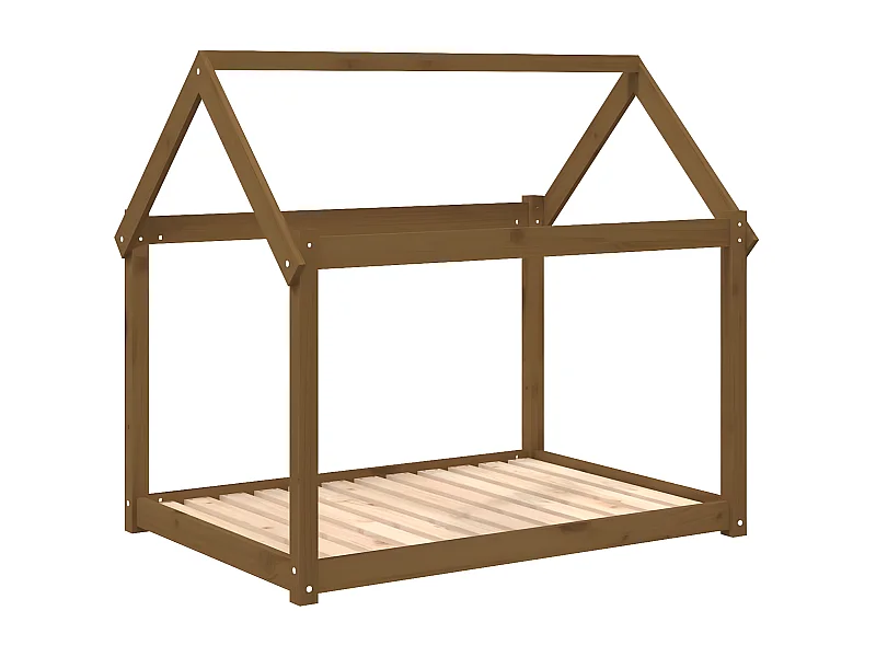 Canapé pour chien Marron miel 111x80x100 cm Bois de pin solide RG3Q83689