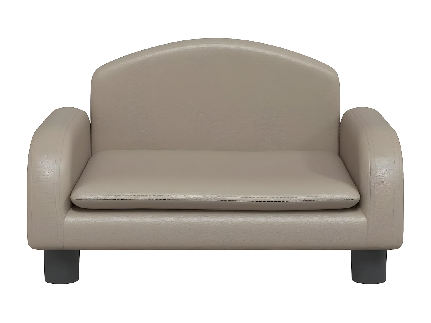 Cama para perros de cuero sintético color capuchino 50x40x30 cm ES713094