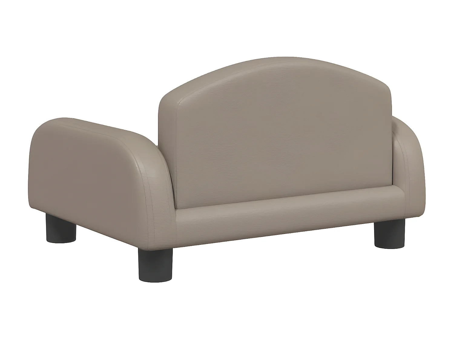 Cama para perros de cuero sintético color capuchino 50x40x30 cm ES713094