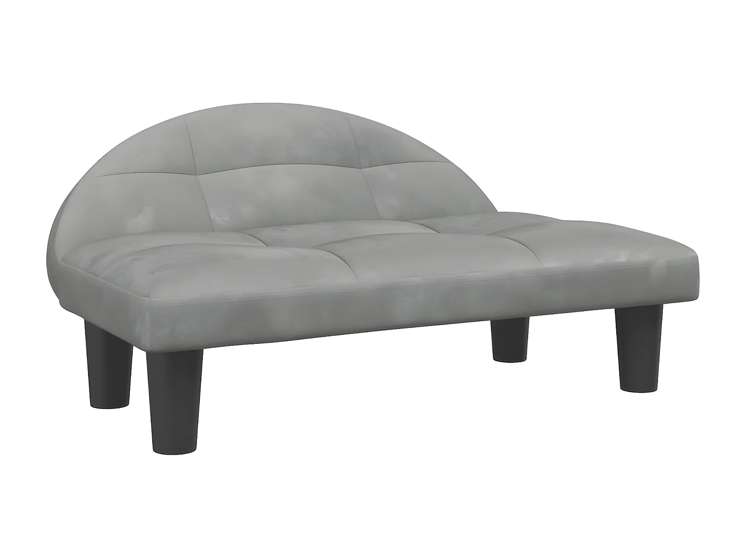 Canapé pour chien gris clair 70x52x30 cm velours RG3Q82103