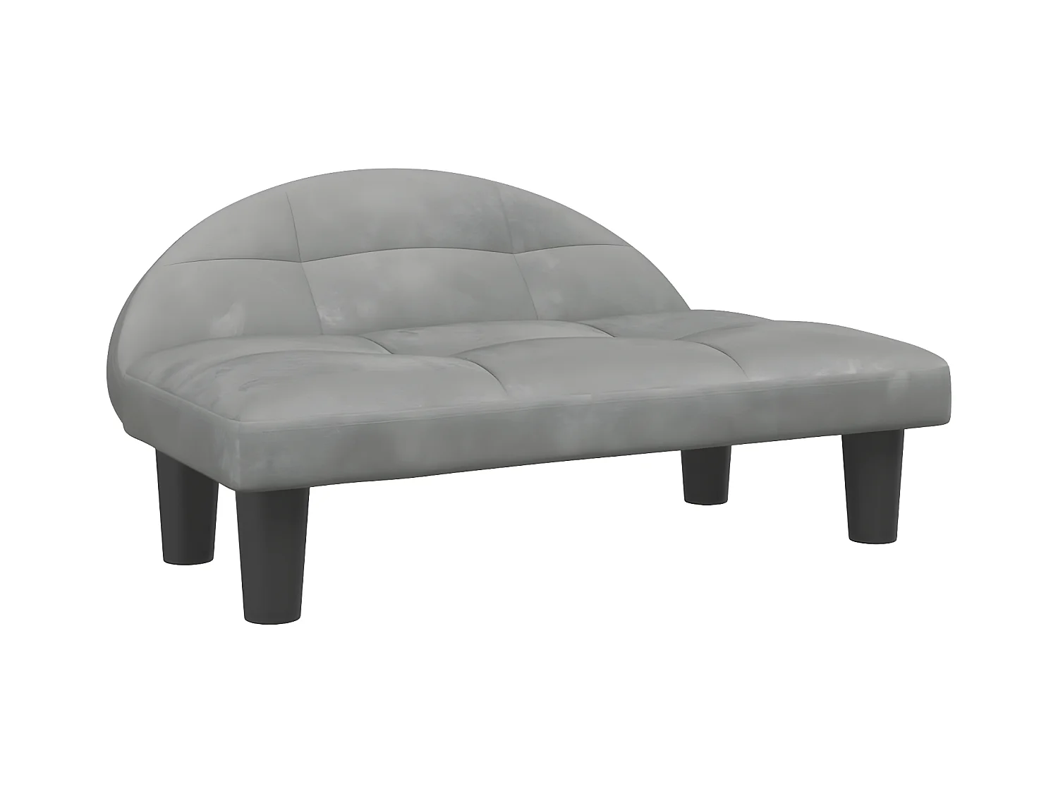 Canapé pour chien gris clair 70x52x30 cm velours RG3Q82103