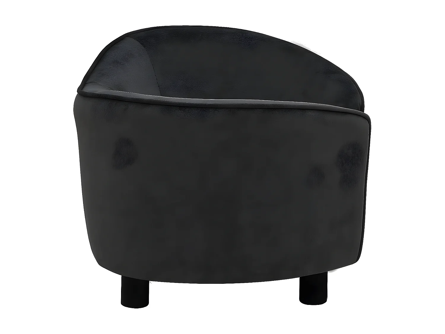 Sofá para cães 69x49x40 cm pelúcia preto PT589444