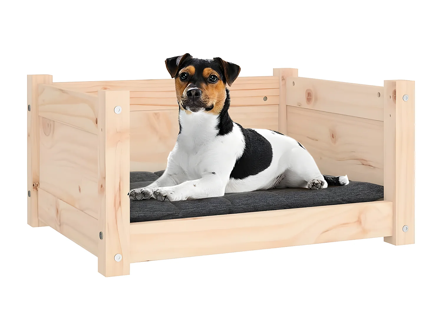 Cama para cães 55,5x45,5x28 cm madeira de pinho maciça PT958455