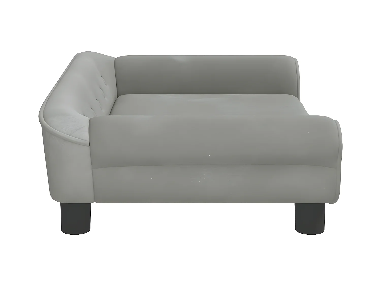 Cama para perros de terciopelo gris claro 70x48x22 cm ES373736