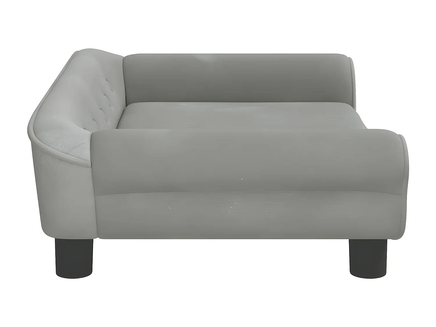 Cama para cães 70x48x22 cm veludo cinzento-claro PT597058