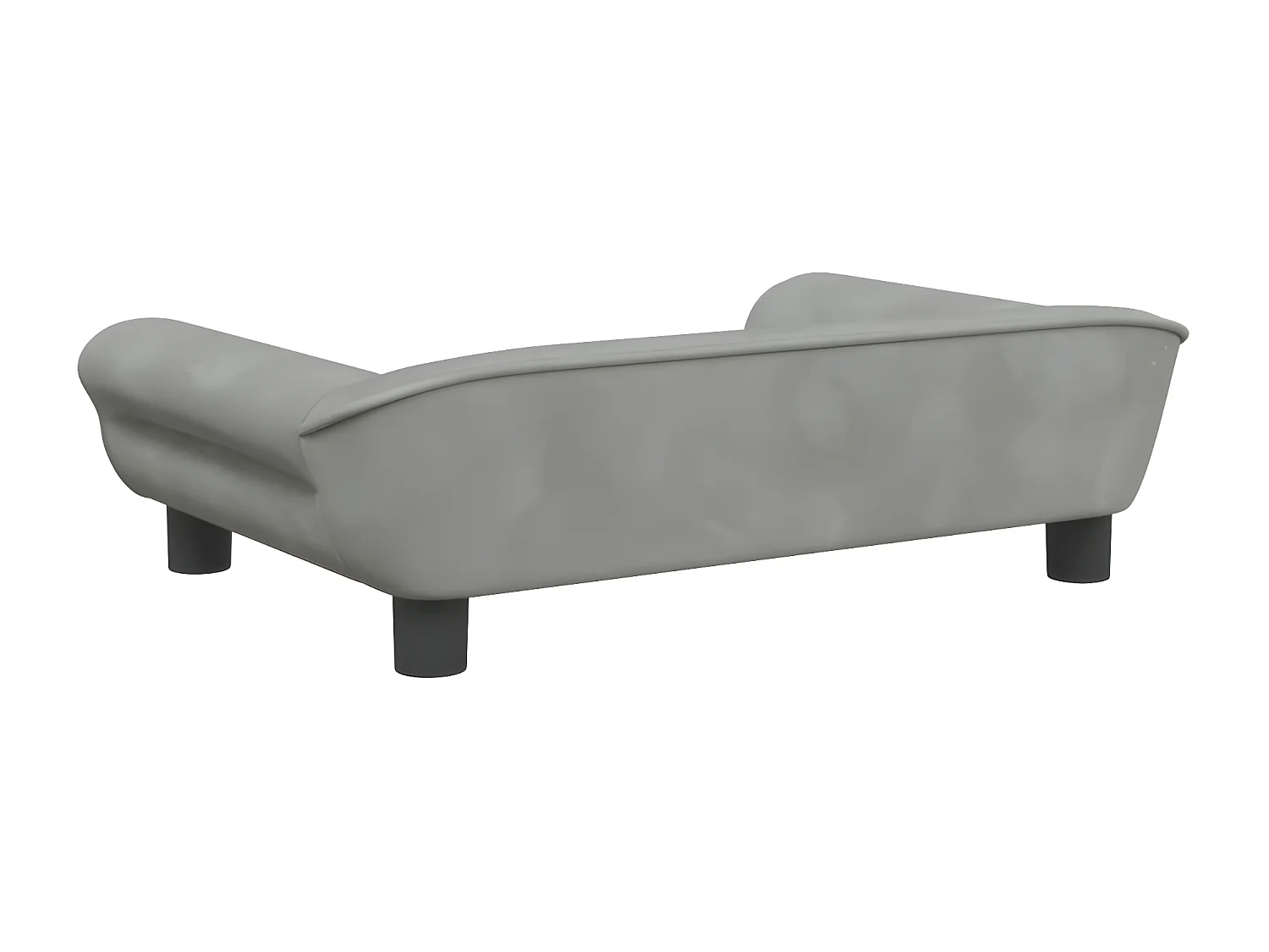 Cama para cães 70x48x22 cm veludo cinzento-claro PT597058