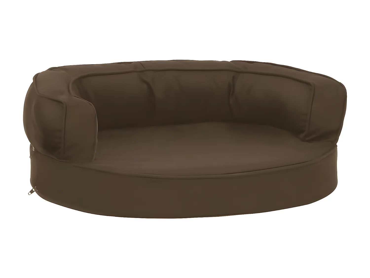 Cama para cães ergonómica 60x42 cm aspeto linho castanho PT531199