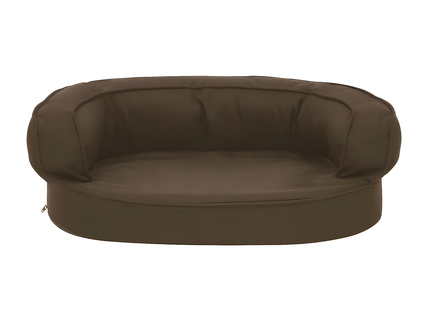 Colchón de cama de perro ergonómico aspecto lino marrón 60x42cm ES574657