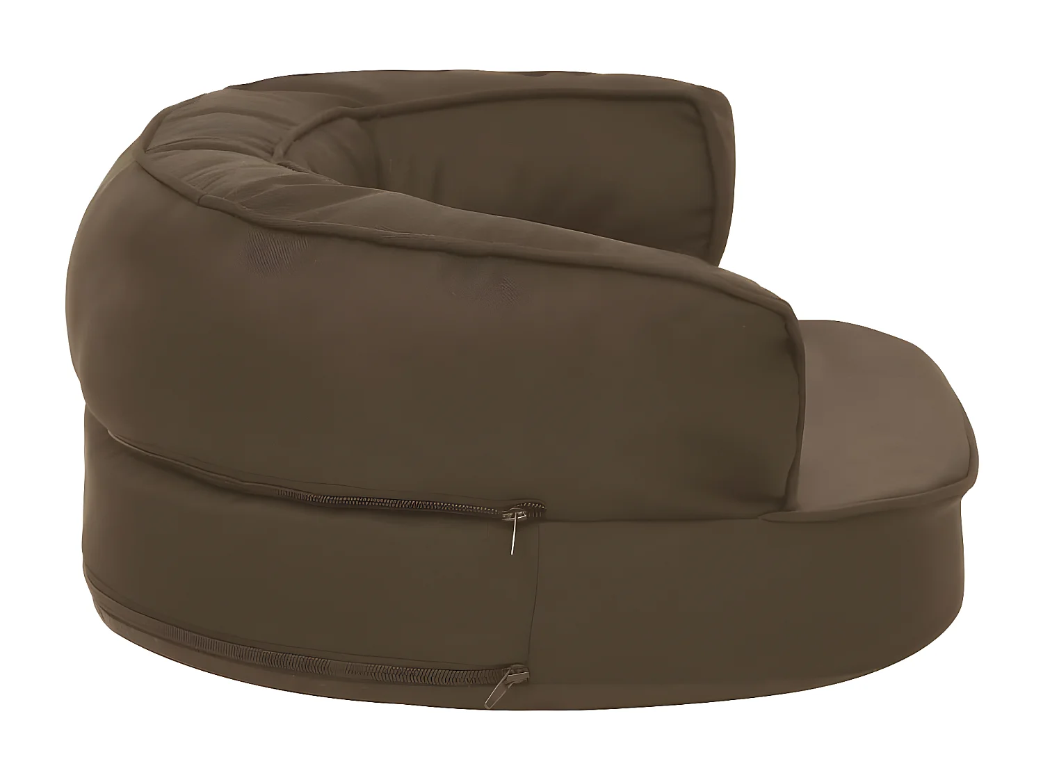 Colchón de cama de perro ergonómico aspecto lino marrón 60x42cm ES574657