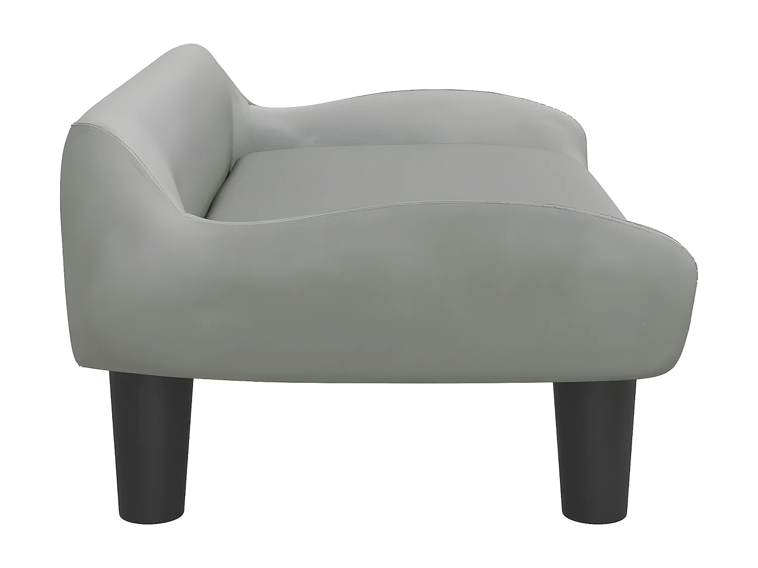 Canapé pour chien gris clair 70x40x24 cm velours RG3Q47036