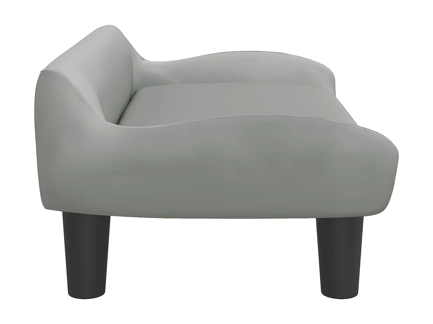 Canapé pour chien gris clair 70x40x24 cm velours RG3Q47036