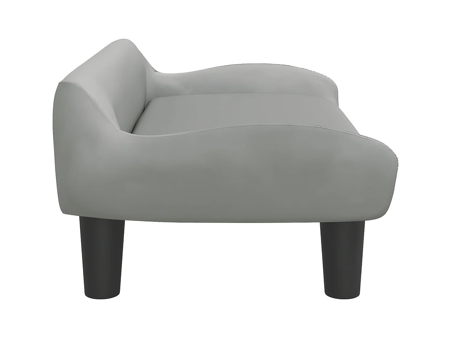 Canapé pour chien gris clair 70x40x24 cm velours RG3Q47036